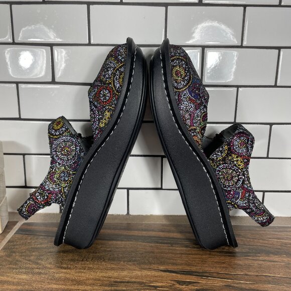 Alegria Jemma Womens Size EU 37 Shoes Spiro Multicolor Leather Crossover Sandals - Picture 5 of 12